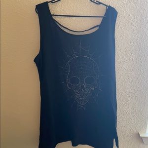 Torrid Spiderwebbed Skull Tank
